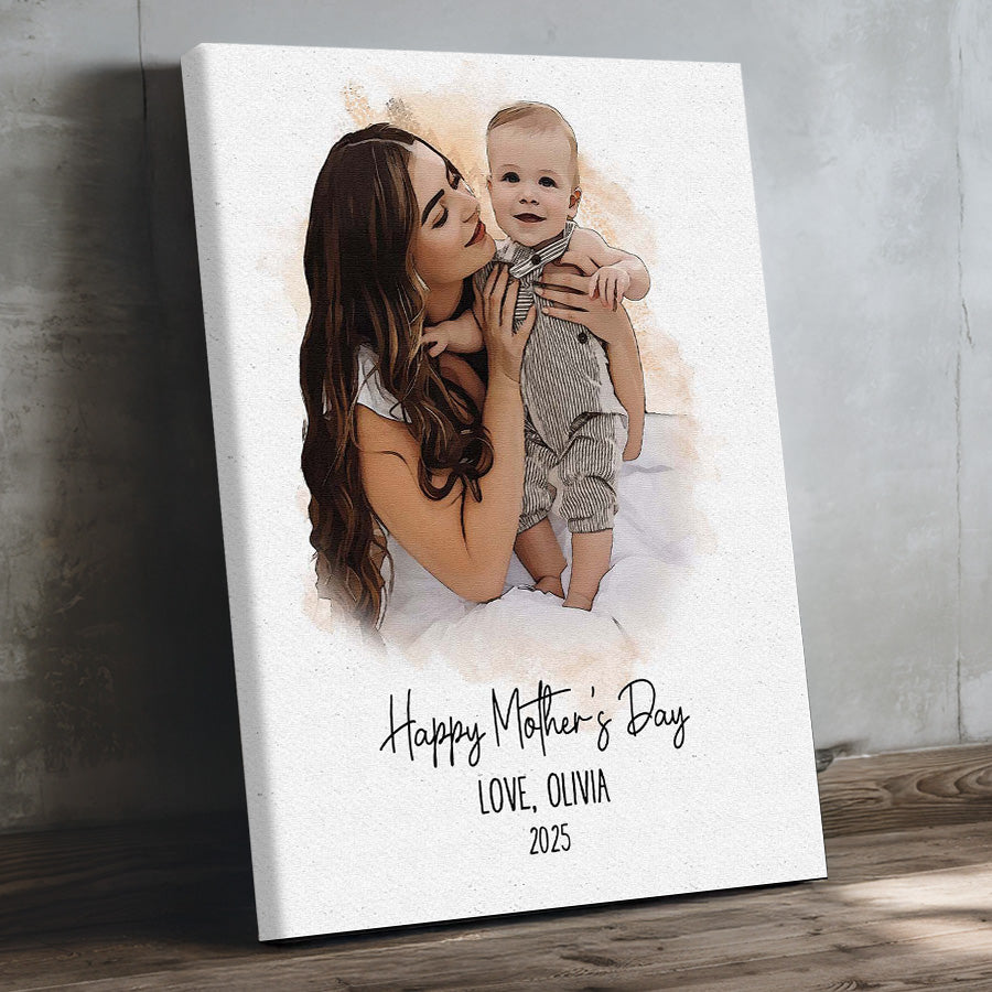 Personalized First Mothers Day Gift | First Mothers Day Canvas | Gifts For The New Mom