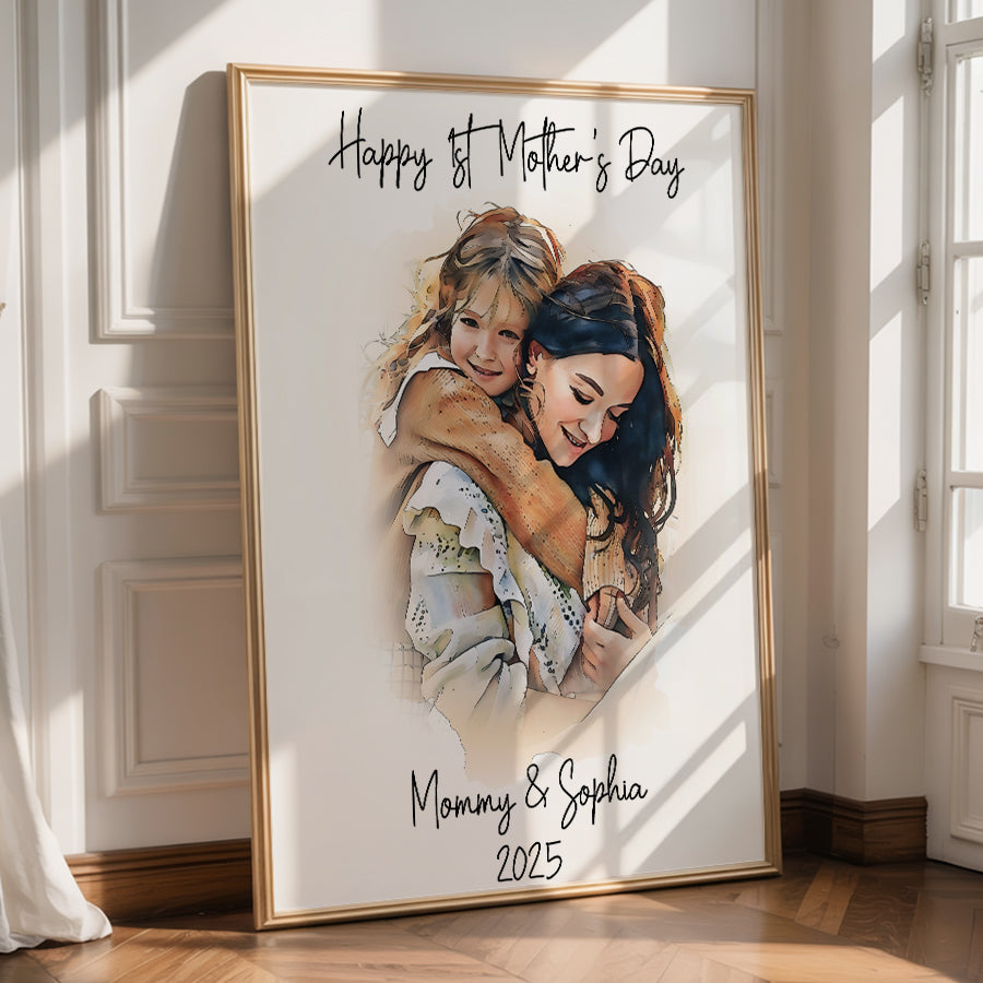 Personalized First Mothers Day Gift | Photo Canvas Mother’s Day Gifts | First Time Mom Gift From Baby