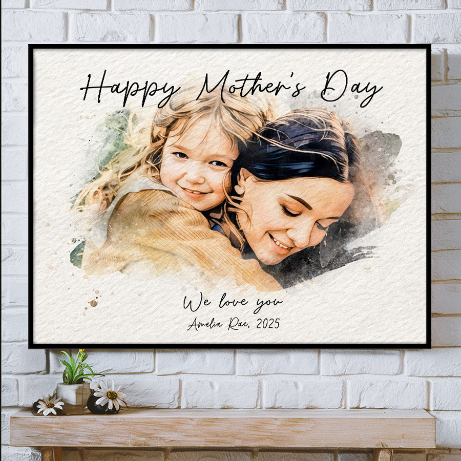 Personalized First Mothers Day Gift | First Mothers Day Canvas | 1st Time Mothers Day Gift
