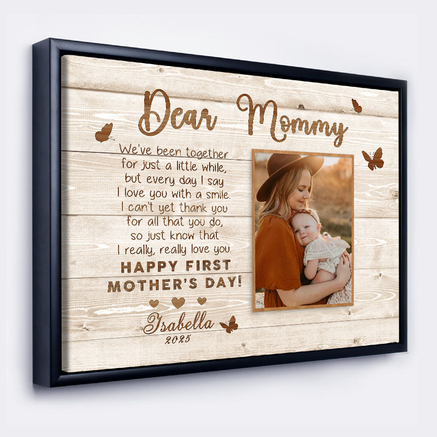 Personalized First Mothers Day Gift | First Mothers Day Canvas