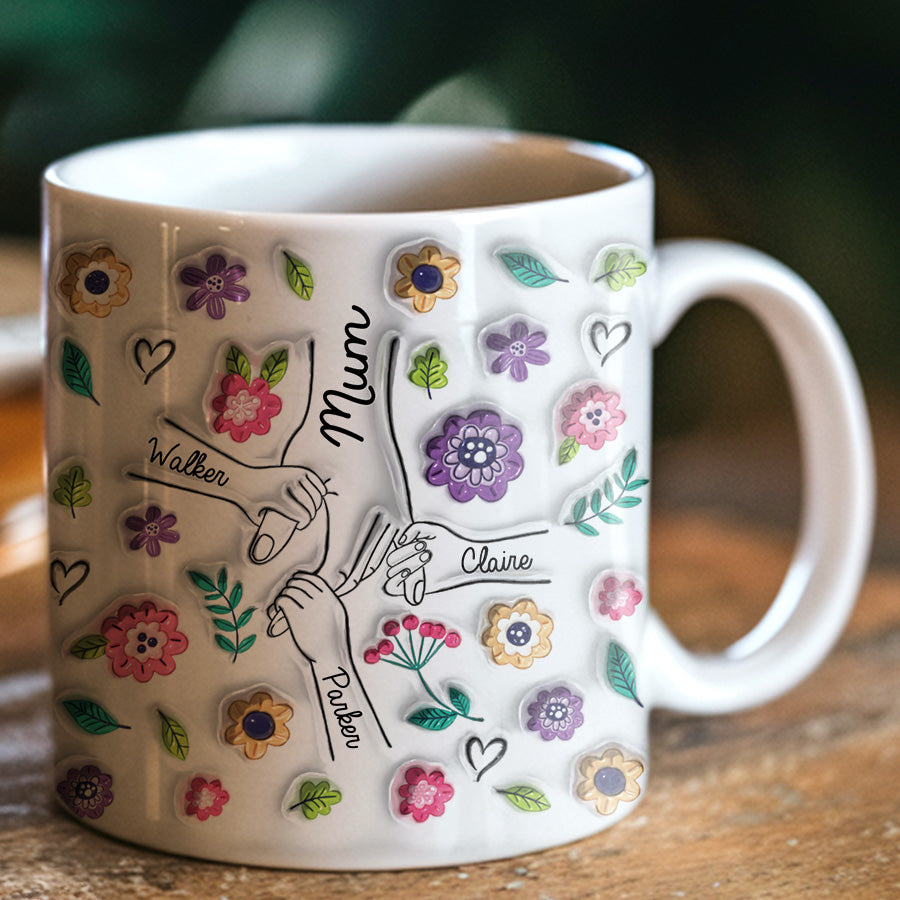 Personalized Hold Our Hands Mum Mug Gift
