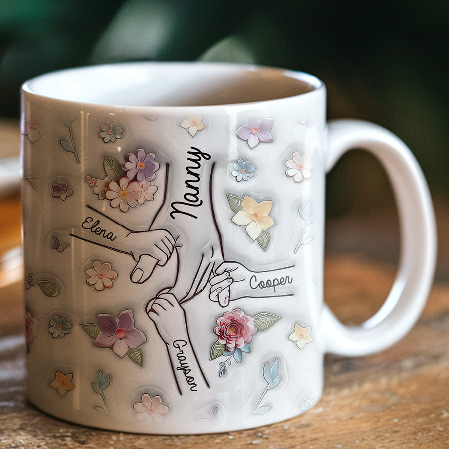 Personalized Hold Our Hands Mum Mug Gift | Mama Mug