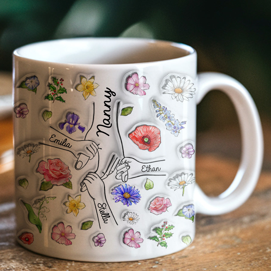 Personalized Hold Our Hands Mum Mug Gift | Mum Mug