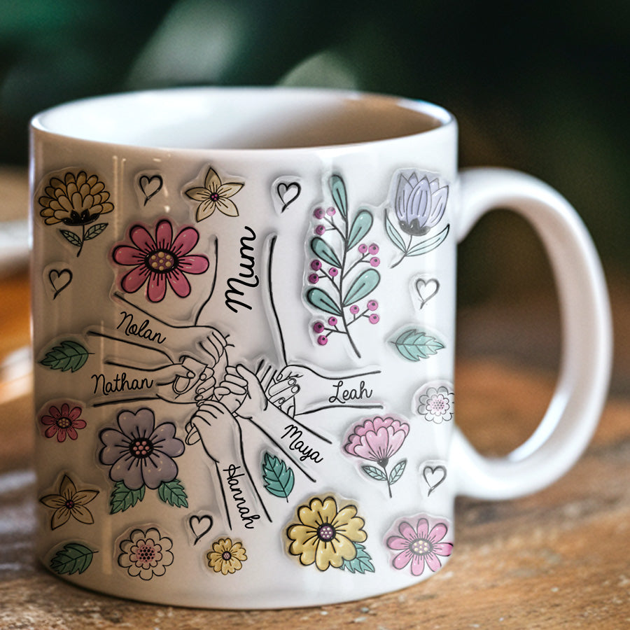 Personalized Hold Our Hands Mum Mug Gift | Mum Coffee Mug