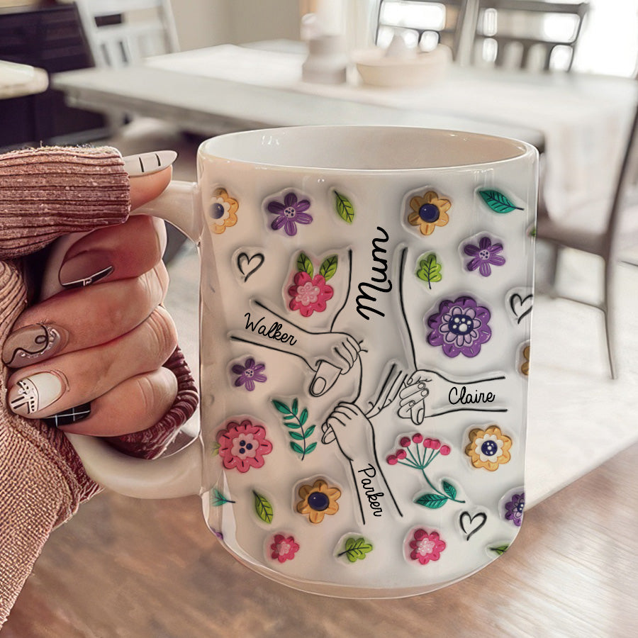 Personalized Hold Our Hands Mum Mug Gift