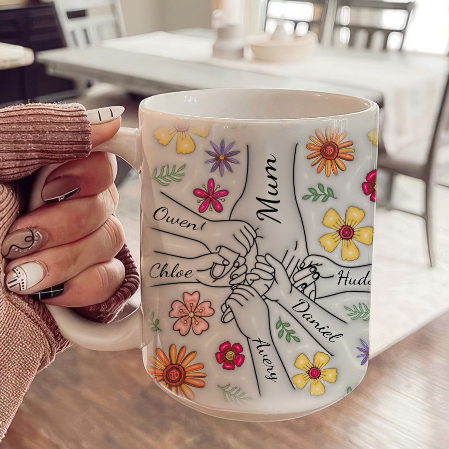 Personalized Hold Our Hands Mum Mug Gift | Mothers Day Mug