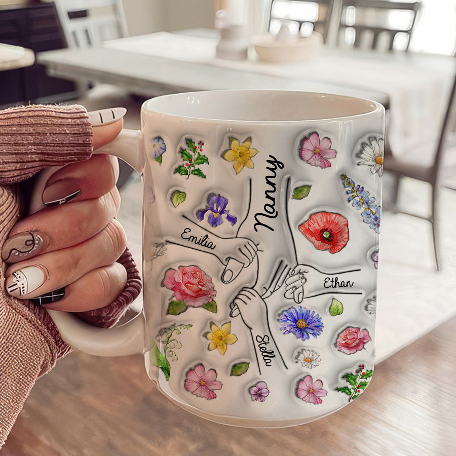 Personalized Hold Our Hands Mum Mug Gift | Mum Mug
