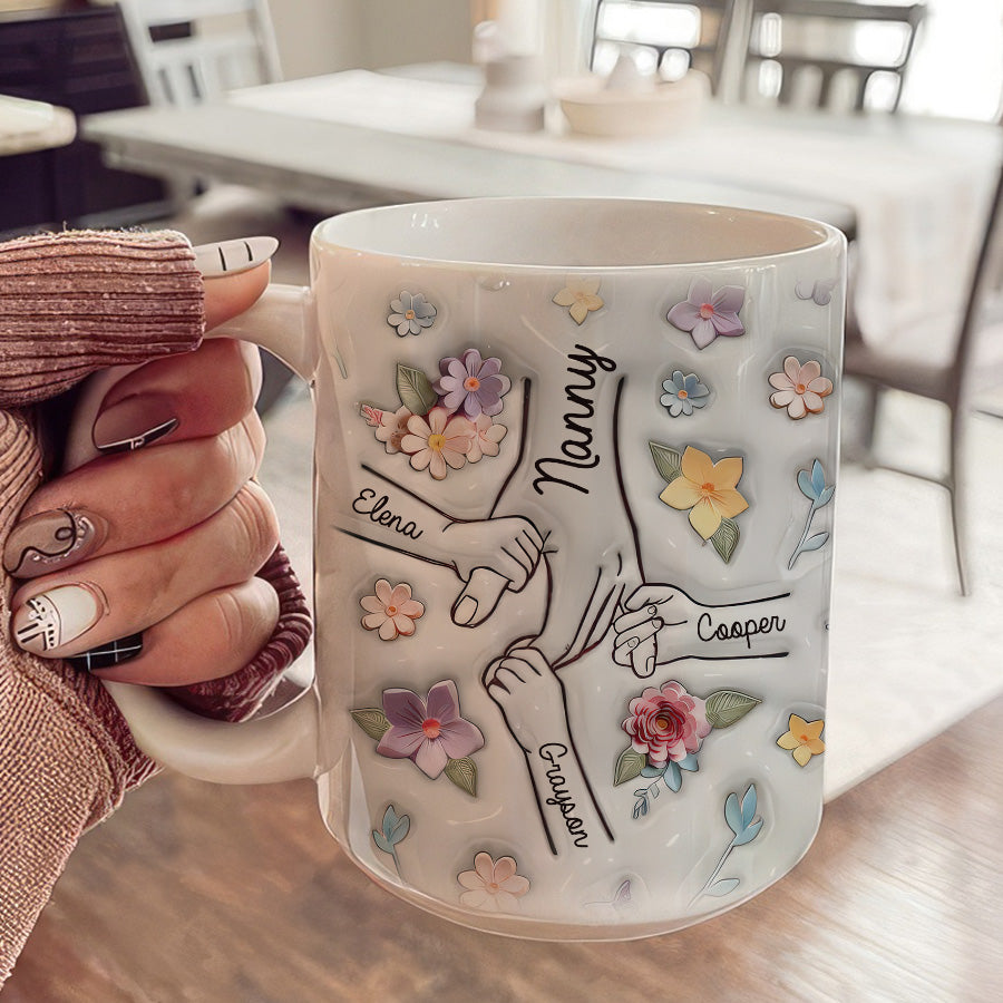 Personalized Hold Our Hands Mum Mug Gift | Mama Mug