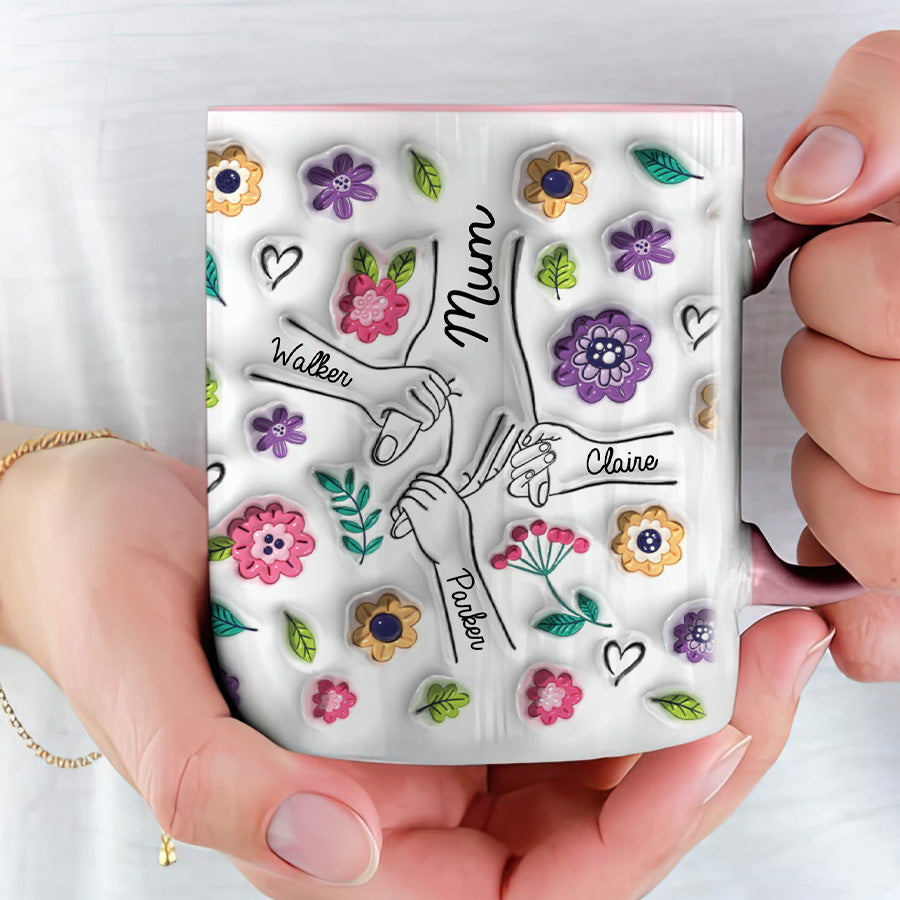 Personalized Hold Our Hands Mum Mug Gift