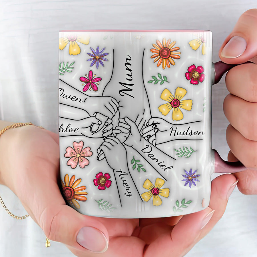 Personalized Hold Our Hands Mum Mug Gift | Mothers Day Mug
