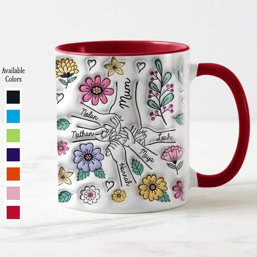 Personalized Hold Our Hands Mum Mug Gift | Mum Coffee Mug
