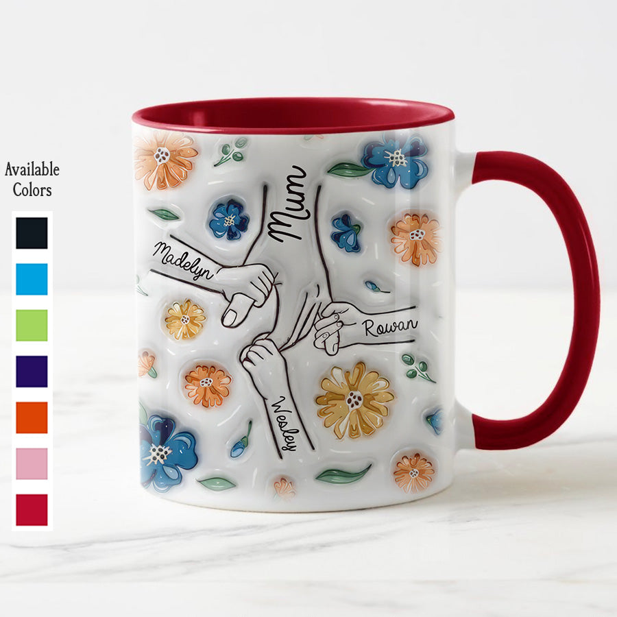 Personalized Hold Our Hands Mum Mug Gift | Mama Coffee Mug