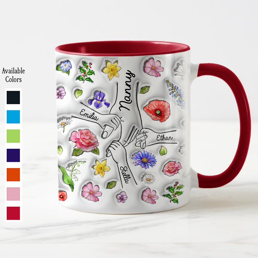 Personalized Hold Our Hands Mum Mug Gift | Mum Mug