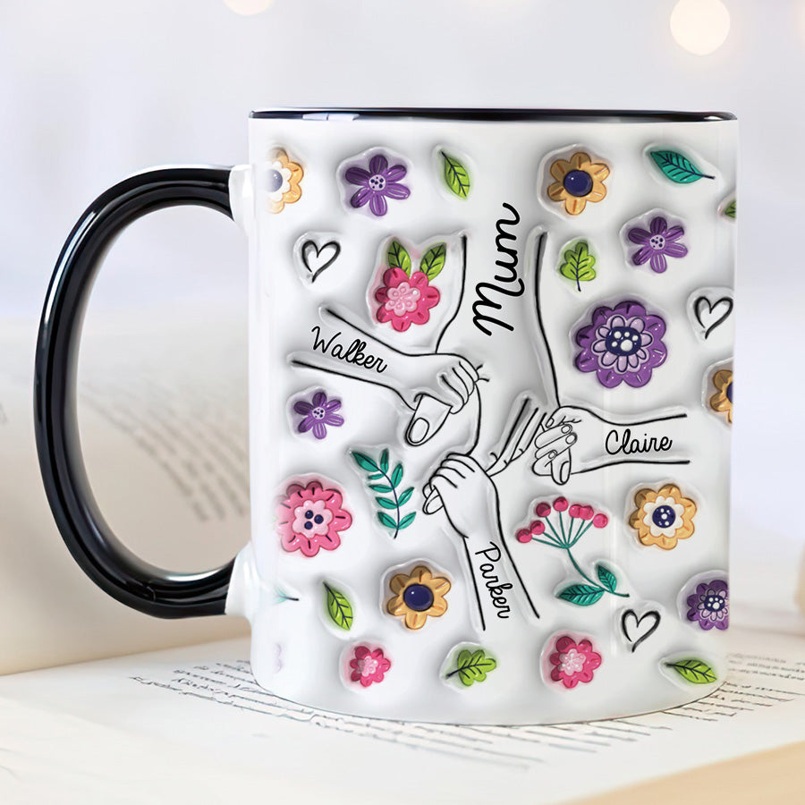 Personalized Hold Our Hands Mum Mug Gift