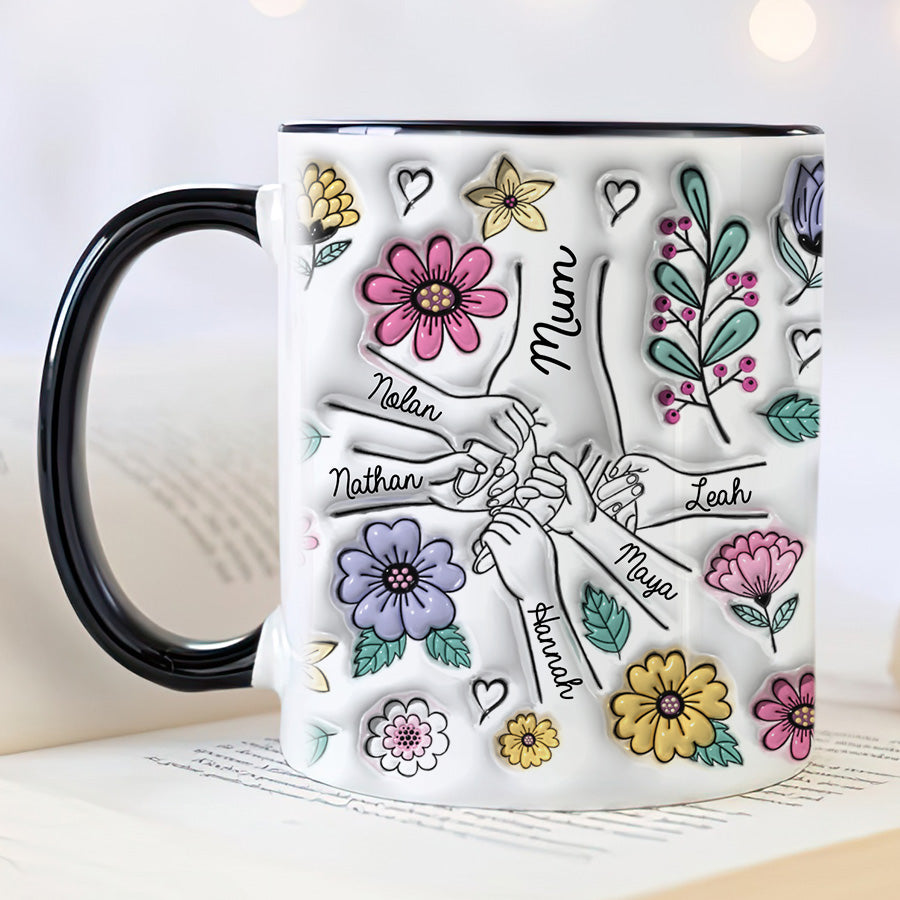Personalized Hold Our Hands Mum Mug Gift | Mum Coffee Mug
