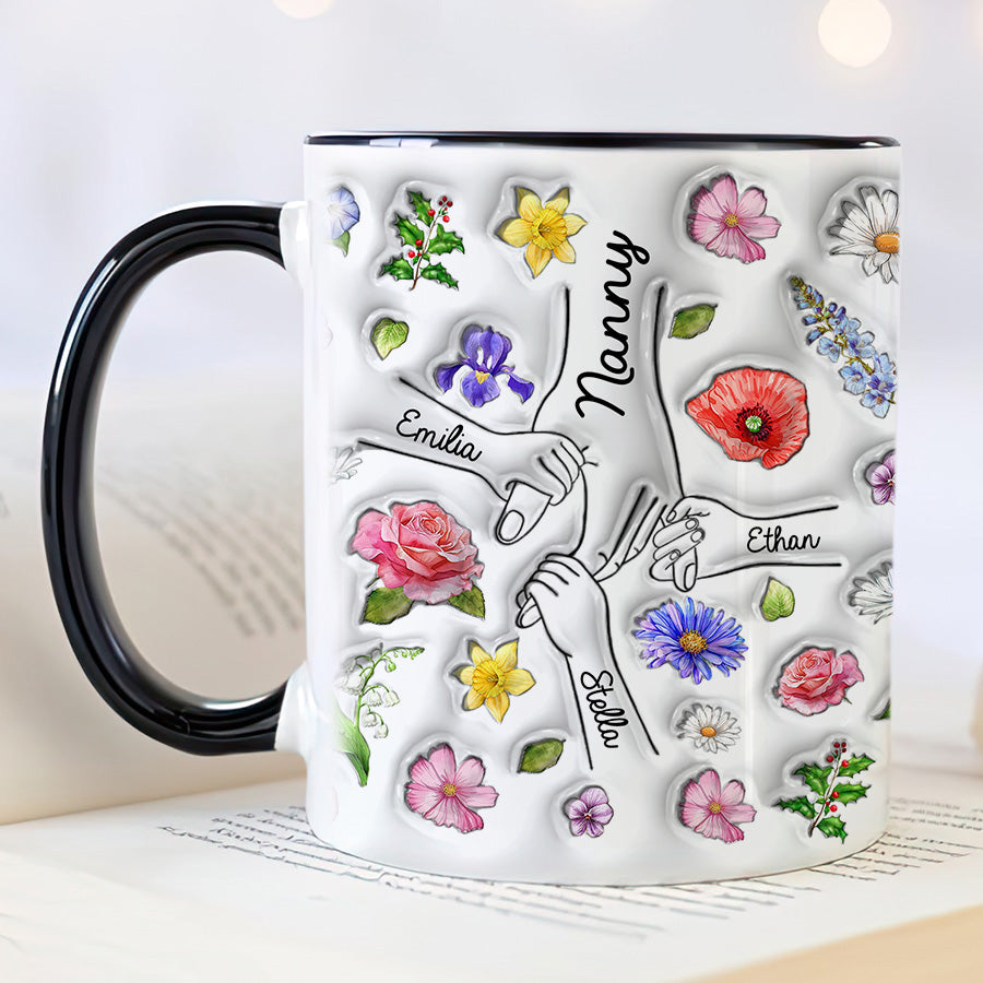 Personalized Hold Our Hands Mum Mug Gift | Mum Mug