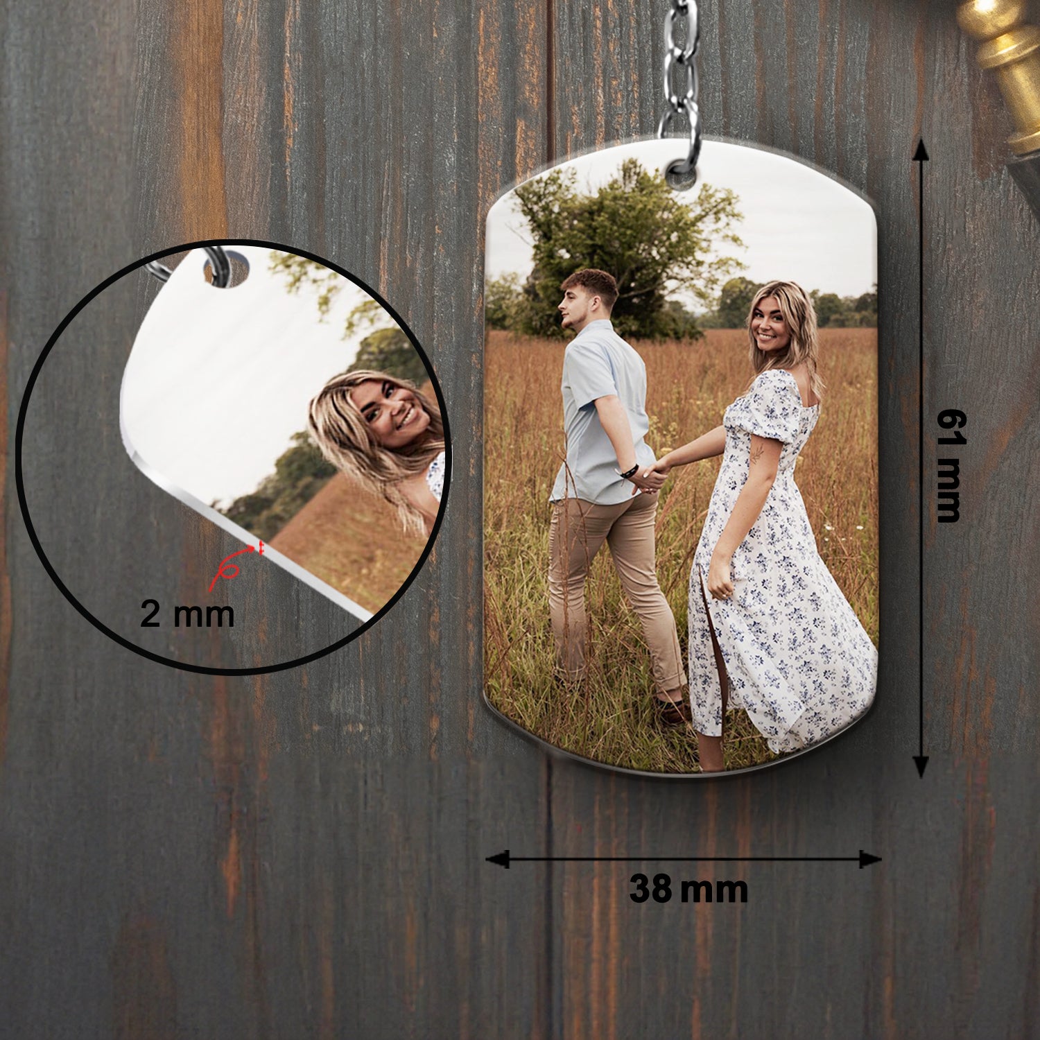 Personalized Keychain for Boyfriend | Key Chain with Photo