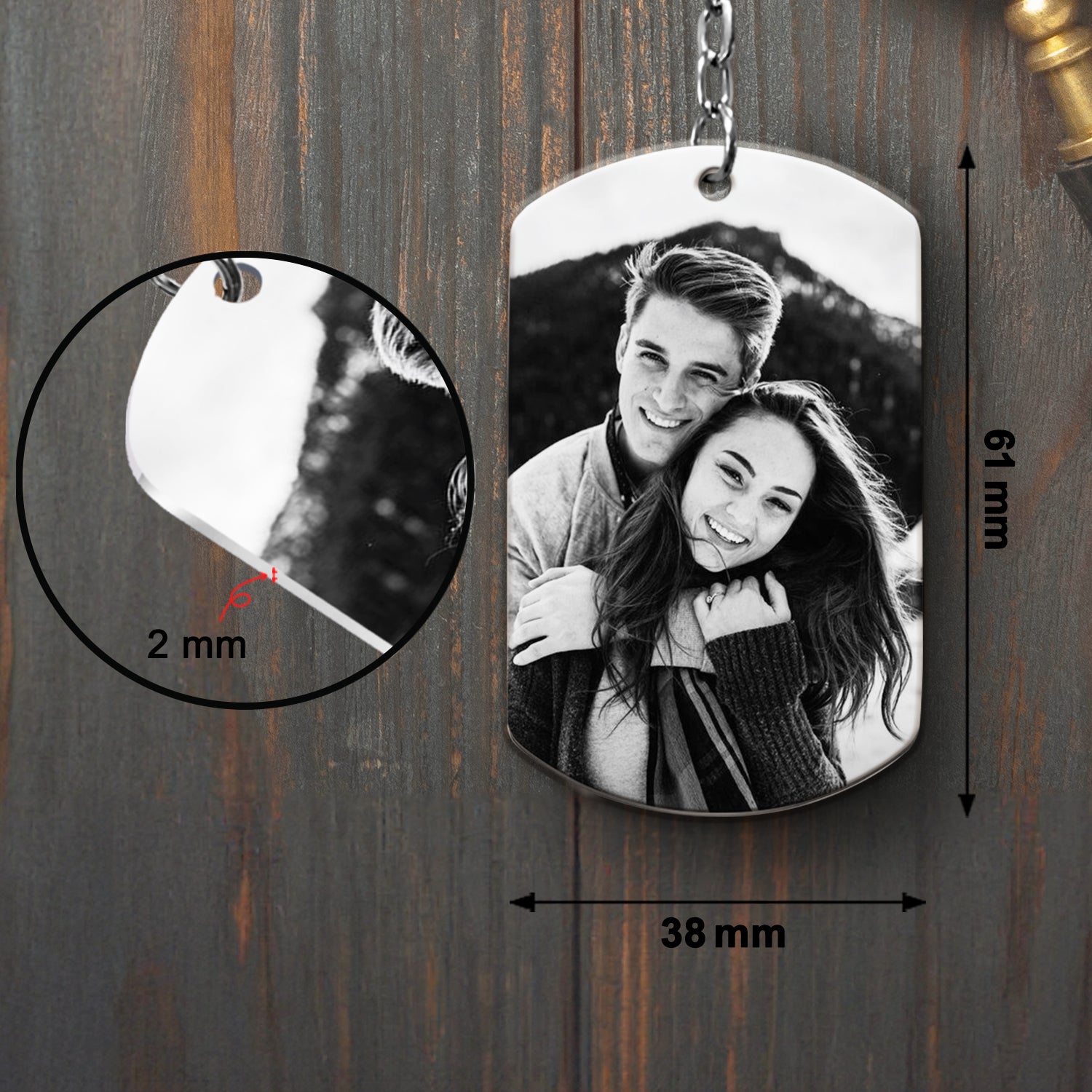 Personalized Keychain for Him | Custom Picture Keychains