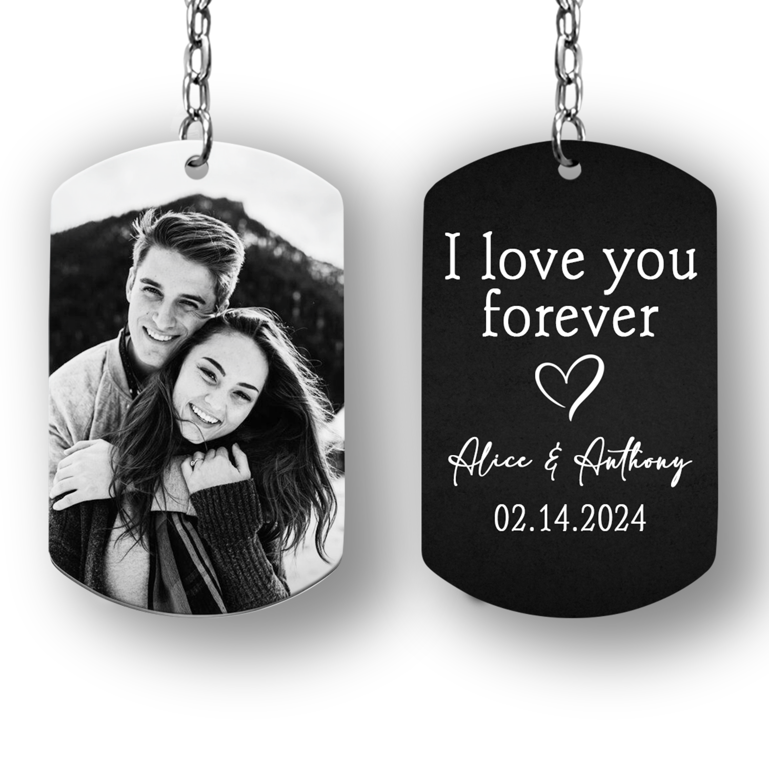 Personalized Keychain for Him | Custom Picture Keychains