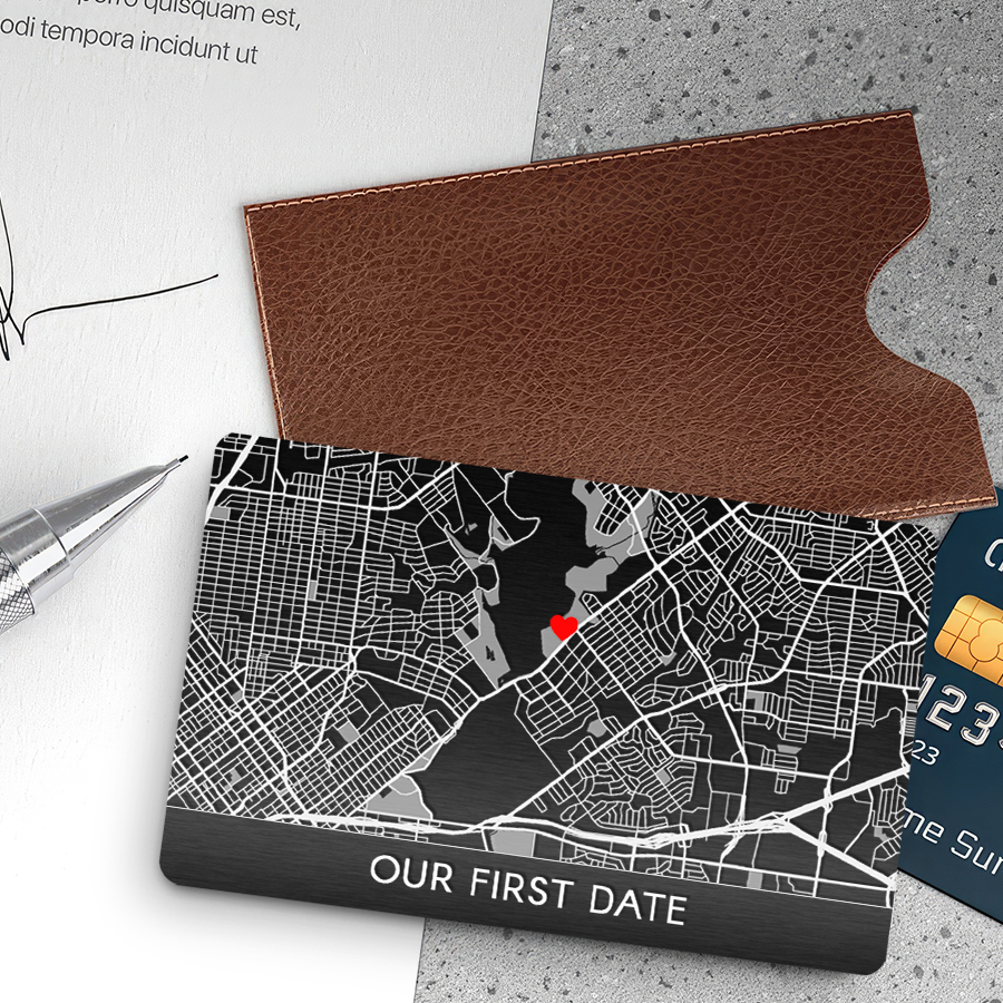 Customised Wallet Card Personalized Wallet Card | Custom Map Wallet Card – Giftbi
