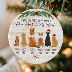 Custom Dog And Cat Christmas Ornaments, Pet Memorial Ornament