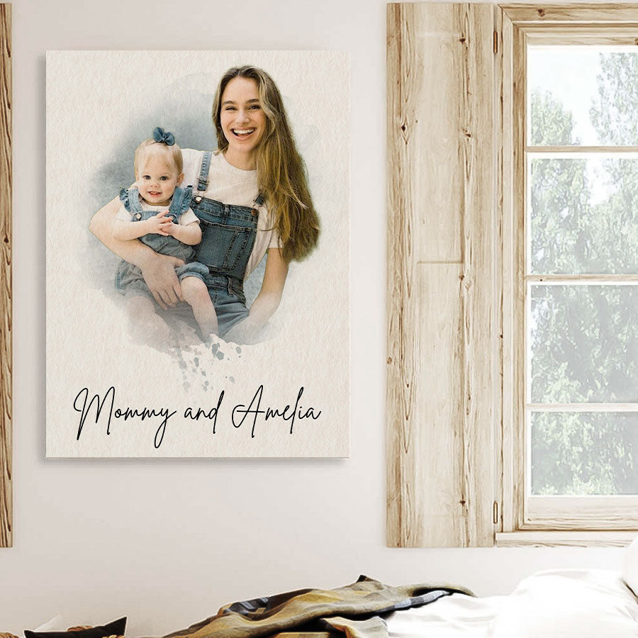 Custom First Mothers Day Gifts | New Mom Canvas Wall Art
