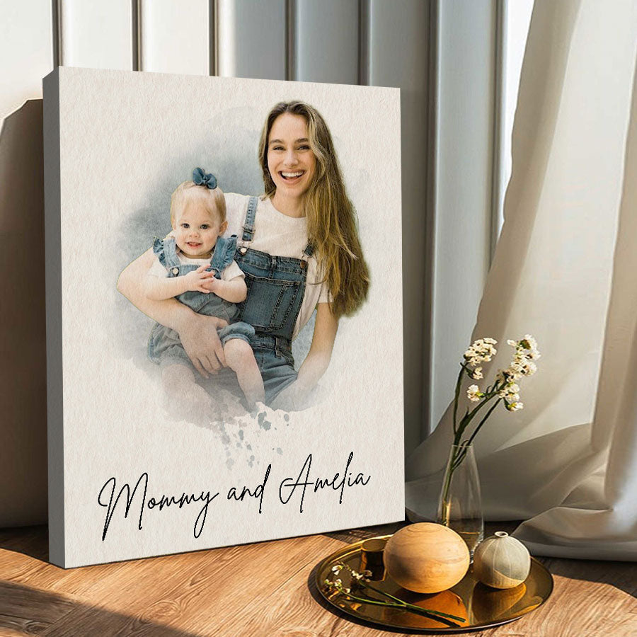 Custom First Mothers Day Gifts | New Mom Canvas Wall Art