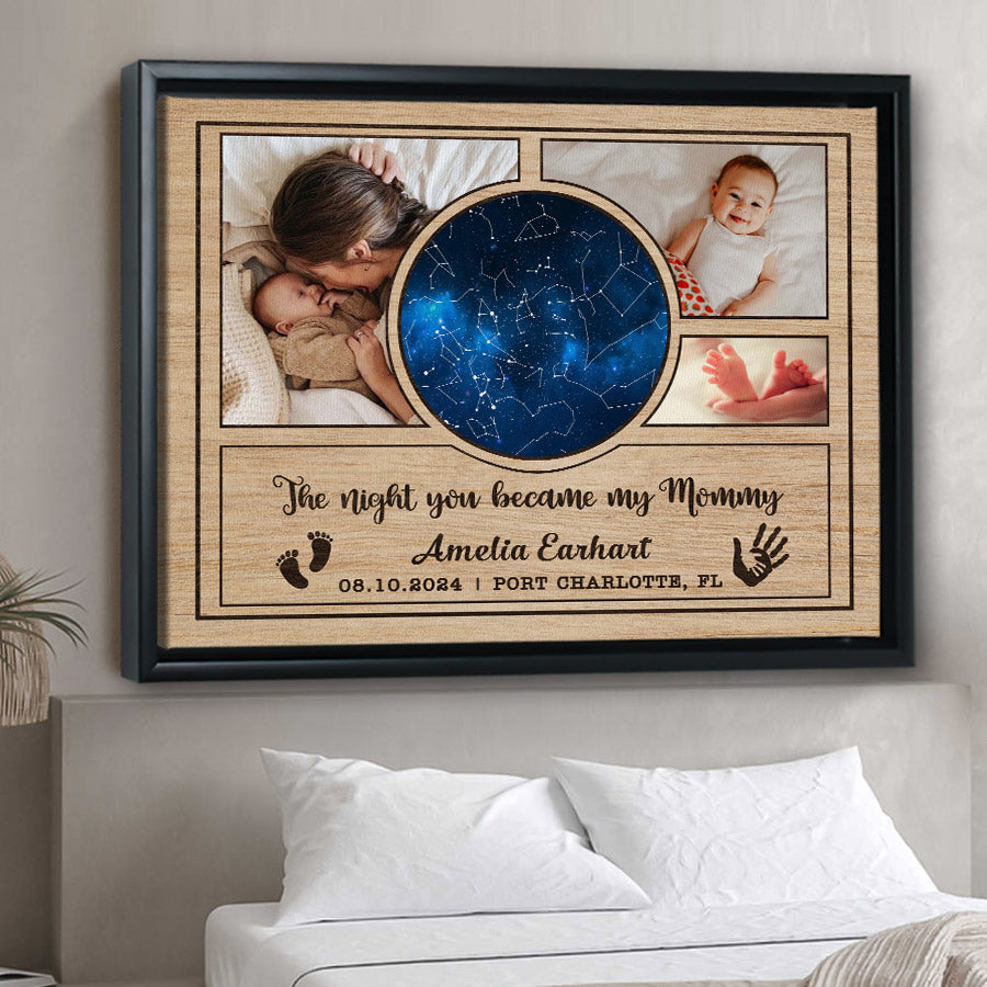 Custom First Mothers Day Gifts | Custom Star Map Gift For New Mom