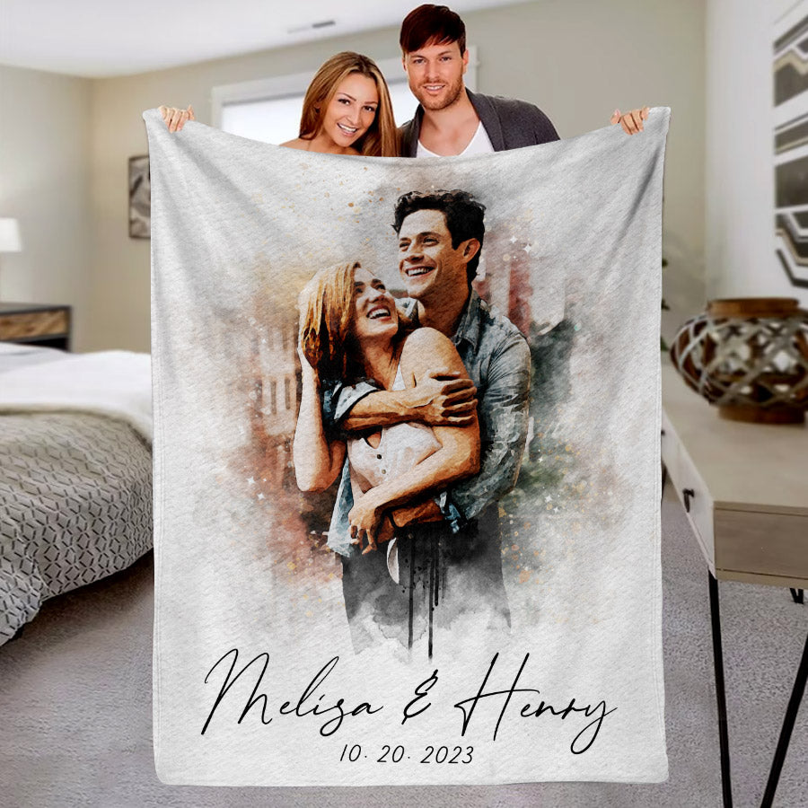 Custom Valentine’s Day Gifts for Him | Custom Photo Blanket