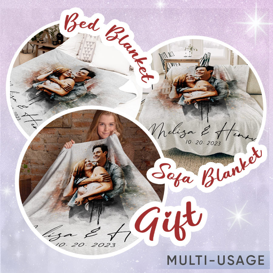 Custom Valentine’s Day Gifts for Him | Custom Photo Blanket