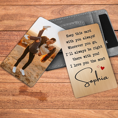 Personalised Gifts for Husband on Valentine’s Day | Custom Wallet Card