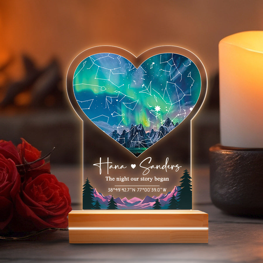 Customized Gifts for Husband on Valentine’s Day | Custom Star Map Night Light