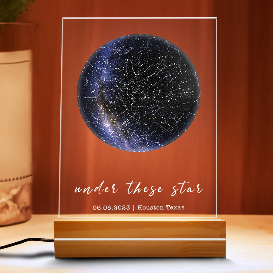 Customized Gifts for Husband on Valentines Day | Custom Star Map Led Night Light