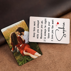 Personalized Valentines Gifts for Husband | Custom Wallet Card