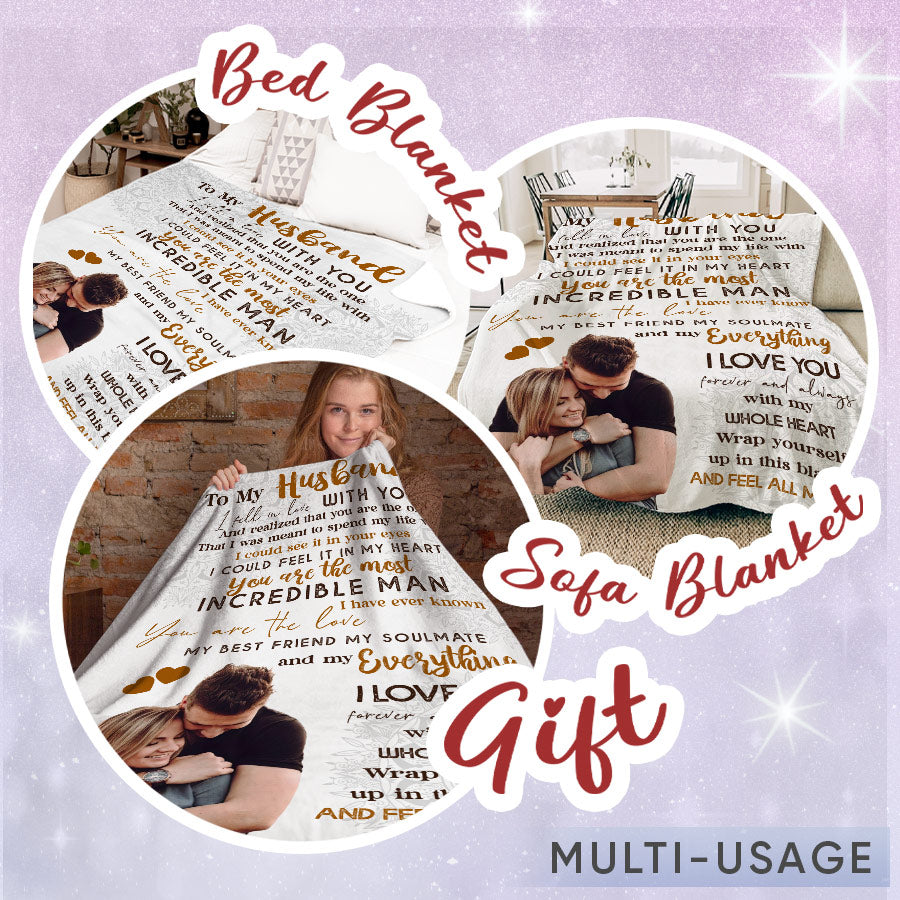 Valentines Day Gift for Husband | Custom Photo Blanket