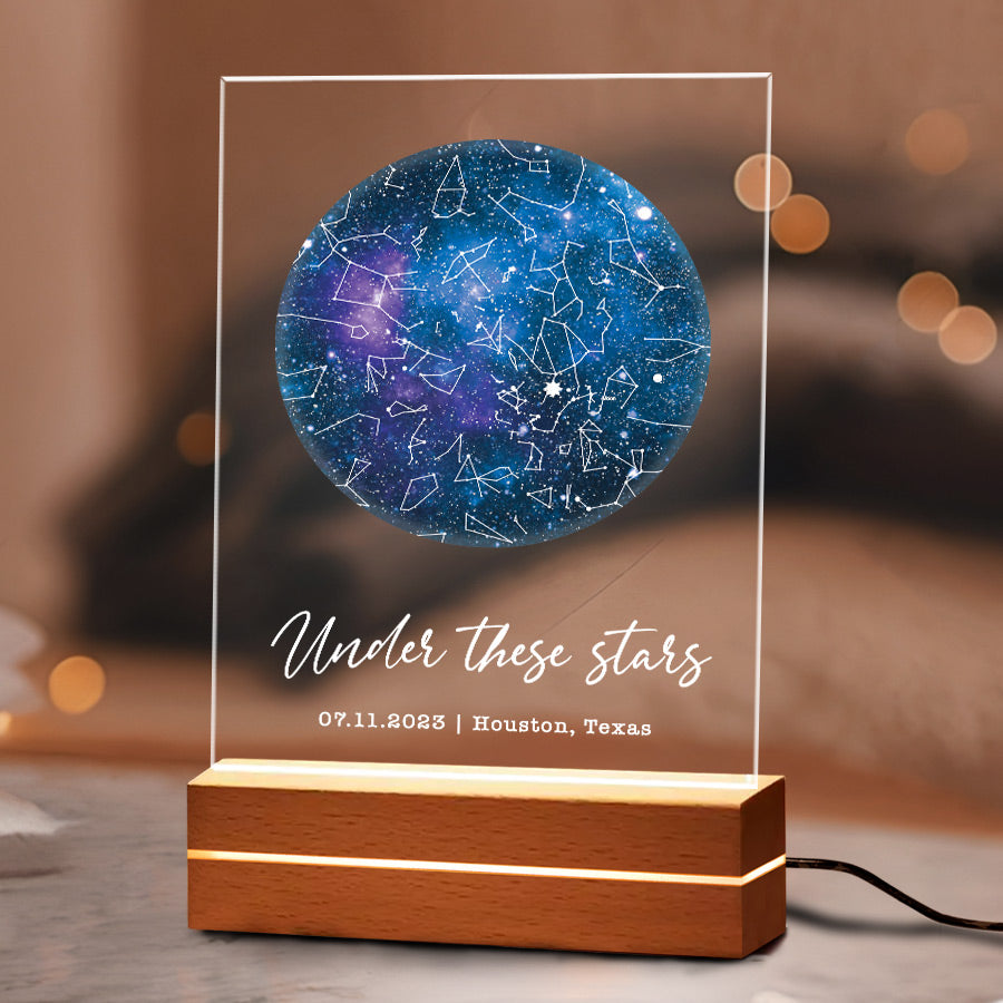 Customized Gifts for Husband on Valentine’s Day | Custom Star Map Led Night Light