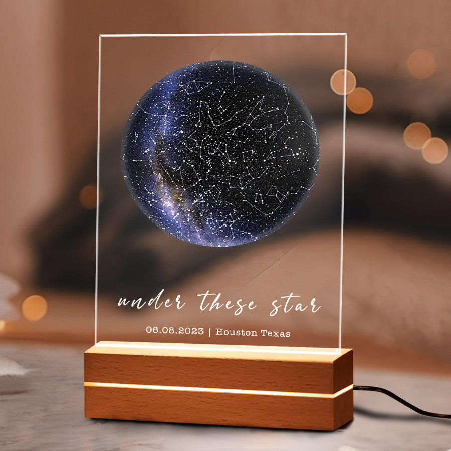 Customized Gifts for Husband on Valentines Day | Custom Star Map Led Night Light