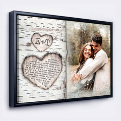 Custom Valentines Gifts For Boyfriend | Valentine Canvas Art Print