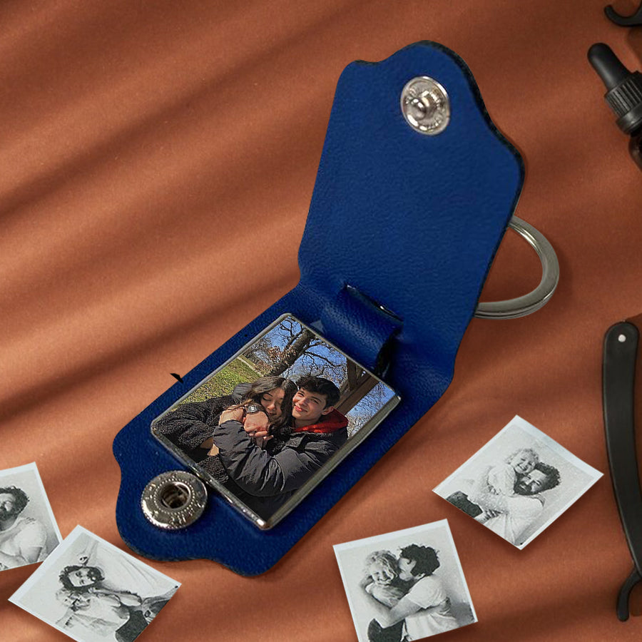 Custom Valentines Gifts for Boyfriend | Custom Leather Keychain