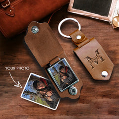 Custom Valentines Gifts for Boyfriend | Custom Leather Keychain