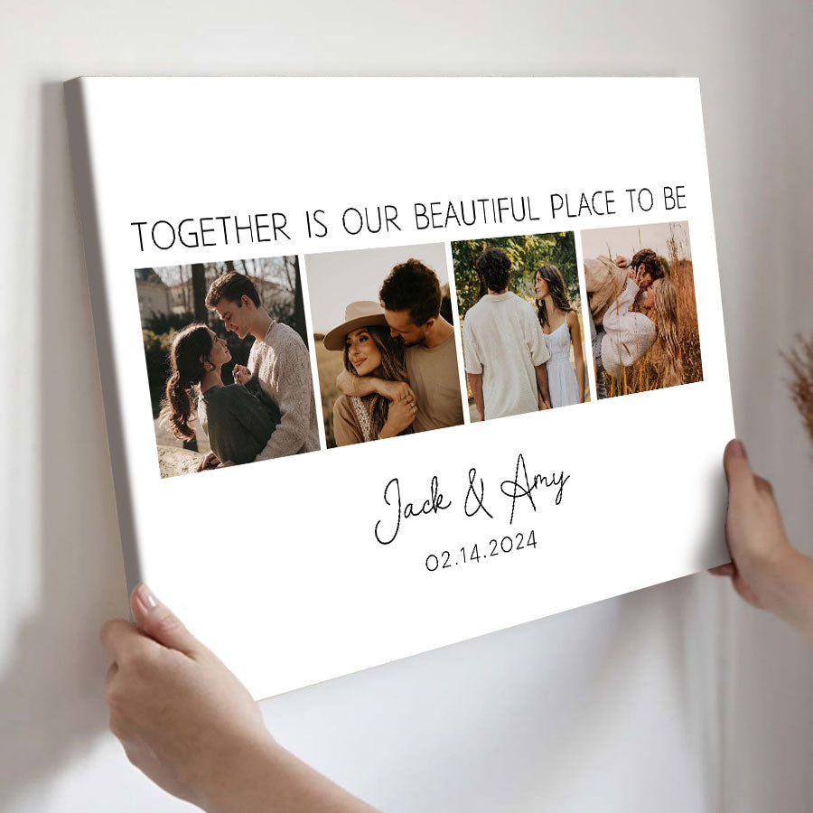 Custom Valentines Gifts for Him | Collage Canvas Prints