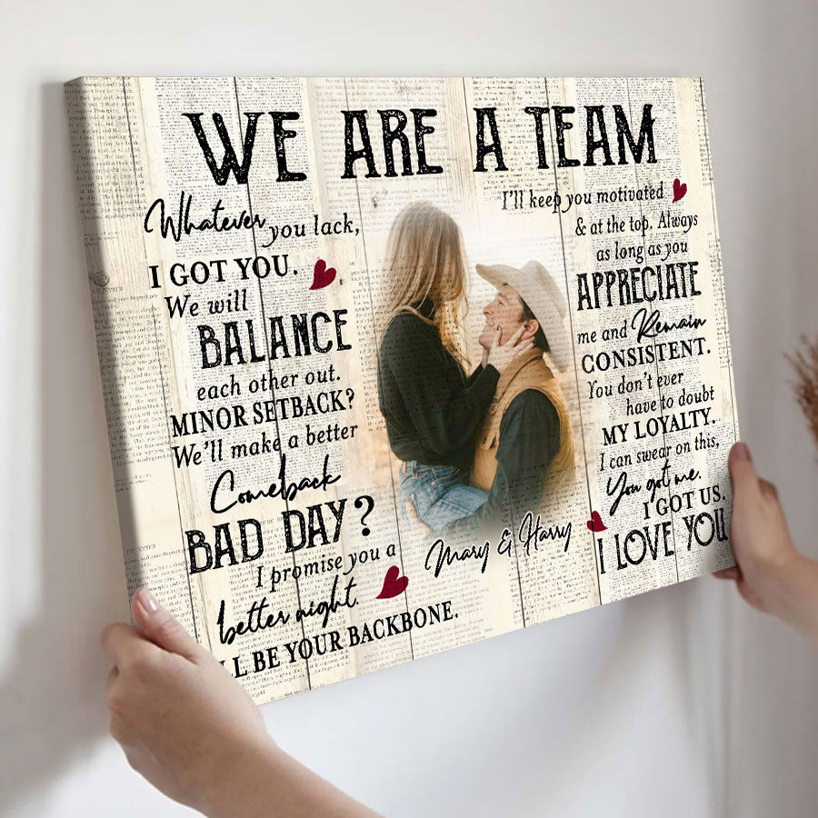 Custom Valentines Gifts for Him | Valentine Canvas Print