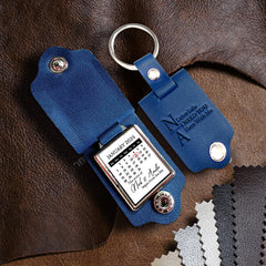 Custom Valentines Gifts for Him | Leather Keychain