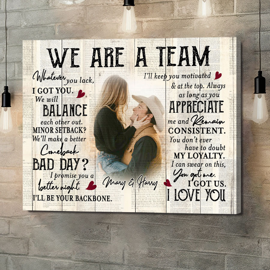 Custom Valentines Gifts for Him | Valentine Canvas Print