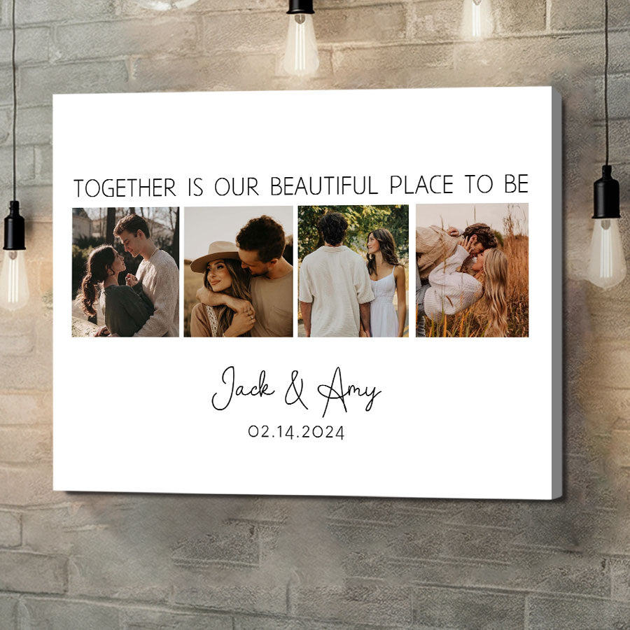 Custom Valentines Gifts for Him | Collage Canvas Prints