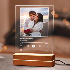 Custom Valentines Gifts for Him | Custom Song Lyrics Plaque Led Night Light