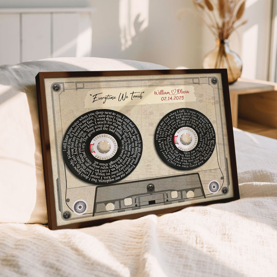 Custom Valentines Gifts for Him | Vinyl Record Canvas Painting