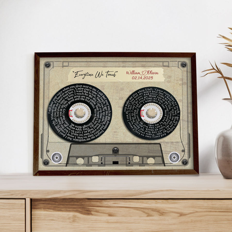 Custom Valentines Gifts for Him | Vinyl Record Canvas Painting