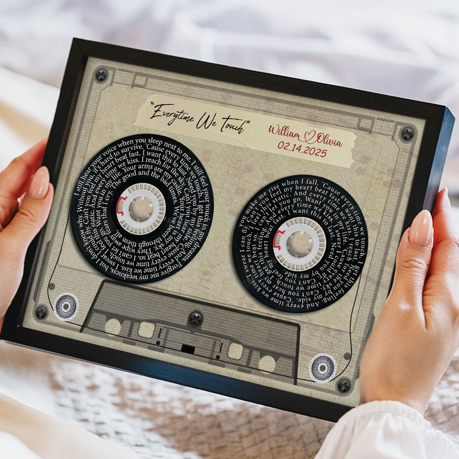 Custom Valentines Gifts for Him | Vinyl Record Canvas Painting