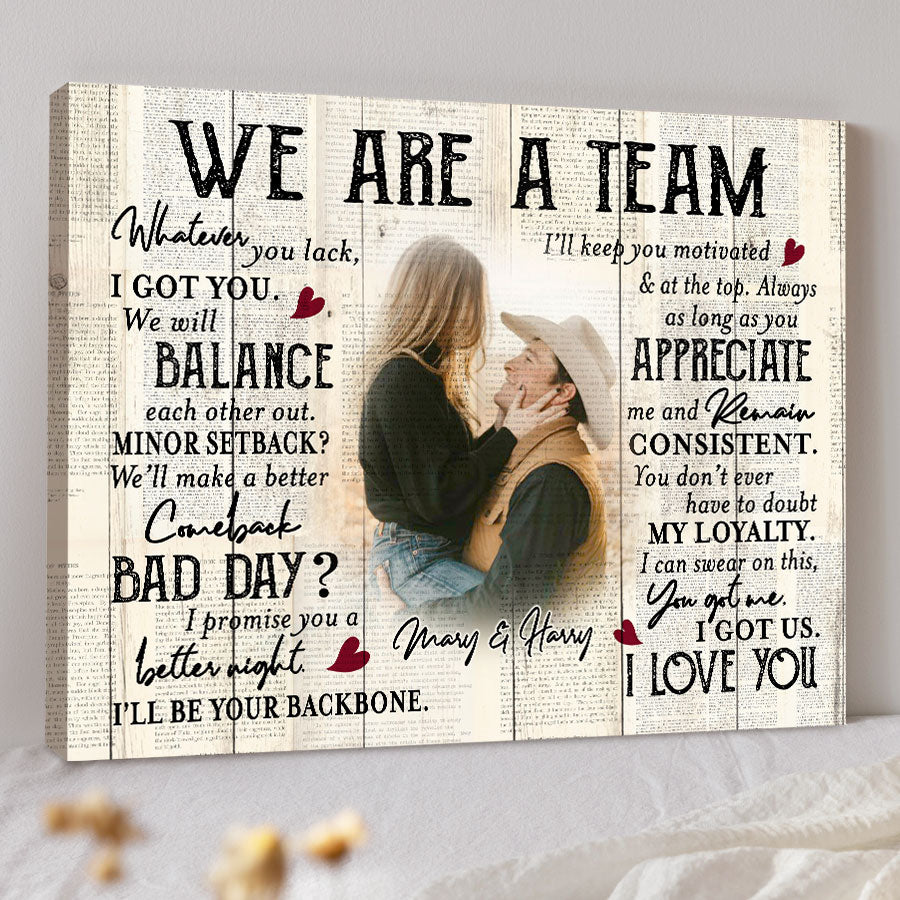 Custom Valentines Gifts for Him | Valentine Canvas Print